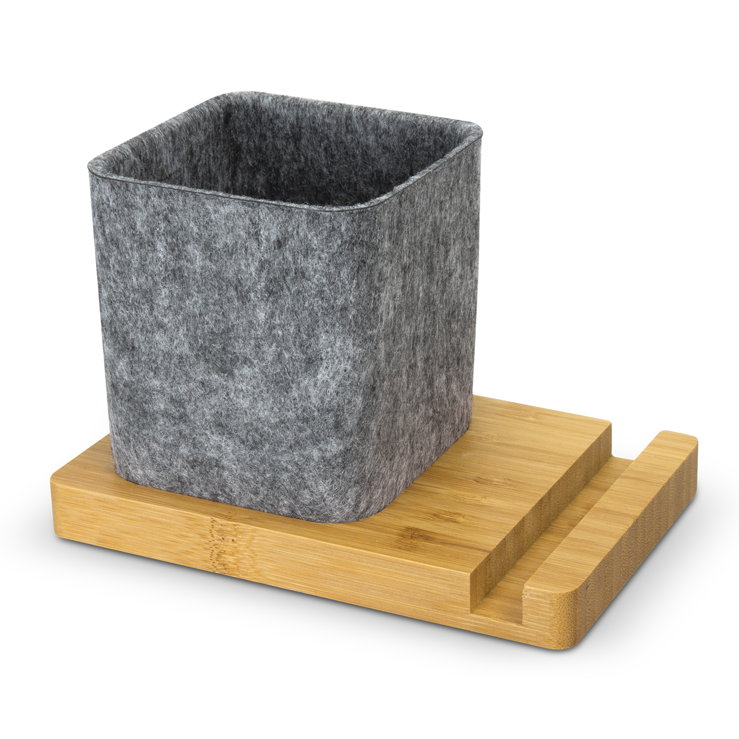 NATURA Bamboo Phone Stand Desk Caddy