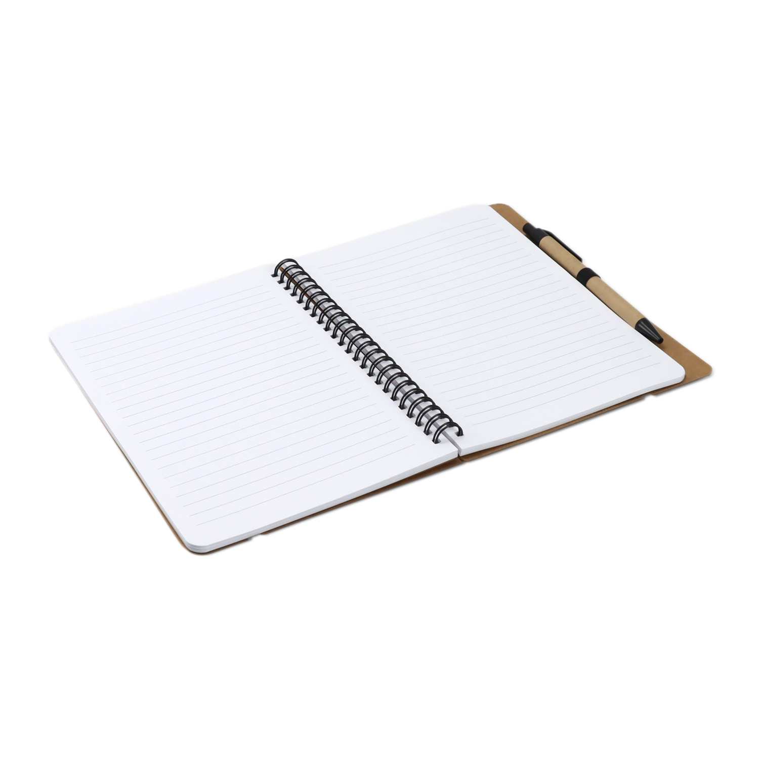 Kraft Notebook with Notes and Flags
